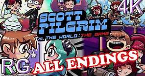 Scott Pilgrim vs. The World: The Game - Xbox 360 - All endings including DLC characters [4K60]