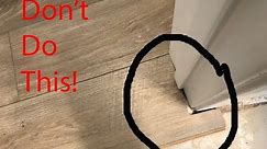 How to install laminate flooring around doors and cabinets.