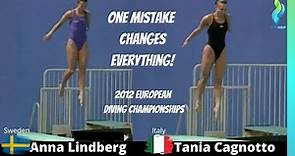2012 Tania Cagnotto vs Anna Lindberg - Womens European Championships Diving - 3 meter finals