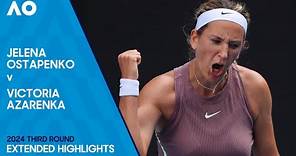 Jelena Ostapenko v Victoria Azarenka Extended Highlights | Australian Open 2024 Third Round