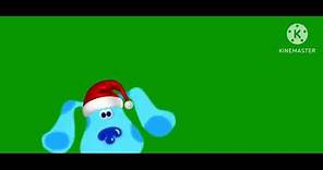 Blue Waving Green Screen w/ Santa Hat [CHRISTMAS VERSION]
