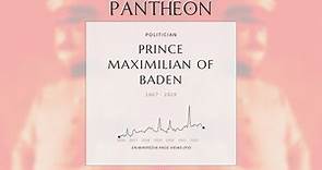 Prince Maximilian of Baden Biography - Chancellor of Germany, 1918