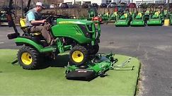 John Deere 1025R VIDEO (uninstall and install deck and loader)