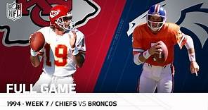 Chiefs vs. Broncos: Joe Montana vs. John Elway The Final Showdown | Week 7, 1994 | NFL Full Game