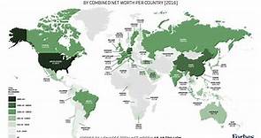 Forbes Billionaires List Map: 2016 Combined Net Worth, By Country