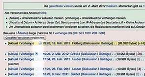 Wikipedia Tutorial: Teil 7 - Versionen, Änderungen und Beobachtungslisten
