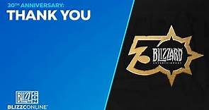 BlizzConline 2021 - Blizzard 30th Anniversary - Thank You - Blizzard Entertainment