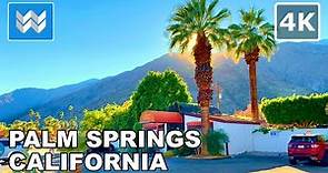 [4K] Downtown Palm Springs, California USA Walking Tour & Travel Guide 🎧 Binaural Sound