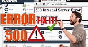 How to Fix 500 Internal Server error [Step by Step] ☑️