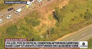 LIVE: Bus crash in New York after bus carrying high schoolers to camp rolls over | ABC News