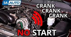 Engine Cranks but Won't Start? Common Reasons Why Your Car or Truck Won't Start and the Parts Needed