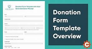 Donation Form Template Overview - Cognito Forms