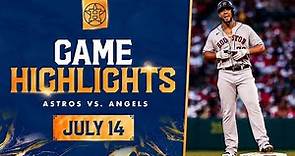 Astros vs. Angels Game Highlights (7/14/23) | MLB Highlights