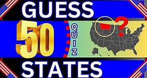 US Geography Quiz: Can You Name All 50 US States Just By Their Shapes Highlighted On A US map?