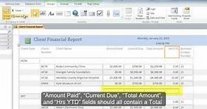 Microsoft Access: Add Totals and Subtotals in a Report