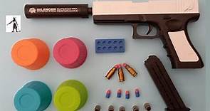 Pistola giocattolo realistica con espulsione bossoli e proiettili realistici - 45 ACP Colt