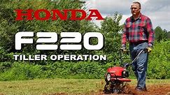 Honda F220 Tiller Operation
