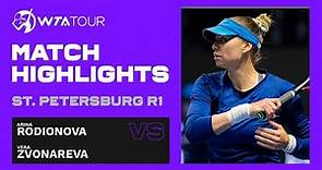 Arina Rodionova vs. Vera Zvonareva | 2021 St. Petersburg Round 1 | WTA Match Highlights