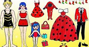 Muñecas De Papel DIY| Disfraz De Invierno Para La Familia Ladybug Y Cat Noir | Woa Barbie Colombia