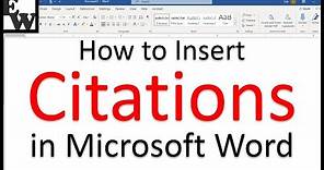 How to Insert Citations in Microsoft Word