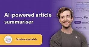 Article Summarizer | How to use Scholarcy's free article summarizer read complex academic text