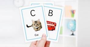 Free alphabet flashcards from Totcards