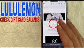 ✅ How To Check Lululemon Gift Card Balance 🔴