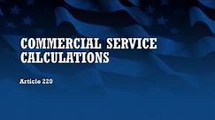 Commercial Service Calculations