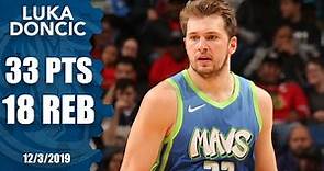 Luka Doncic records 33-point, 18-rebound double-double in just 28 minutes | 2019-20 NBA Highlights
