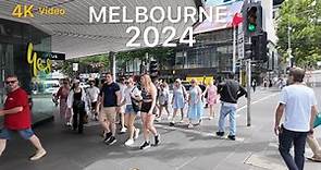 Melbourne City in Summer 2024 Australia 4K Video