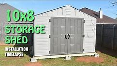 10 ft. x 8 ft. US Leisure Keter Stronghold Resin Storage Shed Installation Timelapse