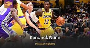 Kendrick Nunn's Combo Guard skills | Lakers Preseason Highlights