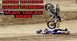 Mike Alessi HUGE CRASH Glen Helen World 2 Stroke Championship