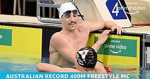 Tom Gallagher Australian Record Breaking Moment | 2021 Australian Swimming Trials | Amazon Originals