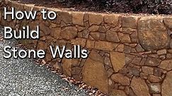 How To Build A Natural Dry Stone Wall or Rock Retaining Wall in your Garden.