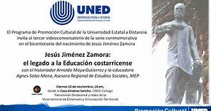 Conversatorio: Jesús Jiménez Zamora, el legado a la educación costarricense