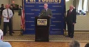 Pat Toomey - Pat's speaking live from the Williamsport rally.