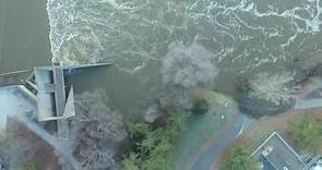 FOX 17 - LIVE LOOK over the Fish Ladder in Grand Rapids,...