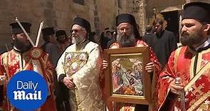 Greek Orthodox Christians celebrate Easter in Jerusalem