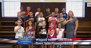 Daily Pledge: Happy Valley Elementary School – Whitney Odom's 2nd Grade Class