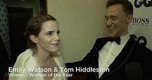 Tom Hiddleston and Emma Watson choose their Man and Woman of the Year at GQ Awards 2013