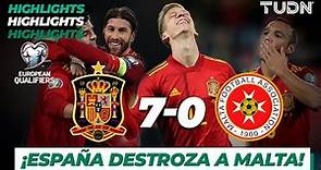 Highlights | España 7 - 0 Malta | UEFA EURO Qualifiers - G-F -J9 | TUDN