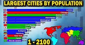 Top 15 Biggest Cities by Population - Year 1 to 2100 (History + Projection)