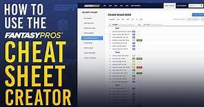 How to Use the FantasyPros® Cheat Sheet Creator (2020 Fantasy Football)