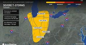 Risk of severe weather to continue into midweek