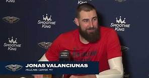 Jonas Valanciunas talks team-high 25 in Win | Pelicans-Rockets Postgame 1/31/2024