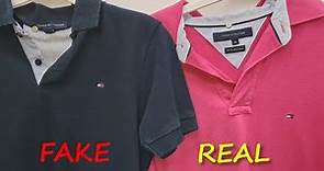 Tommy Hilfiger shirt real vs fake review. How to spot counterfeit Tommy hilfiger polo