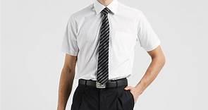 【ROBERTA諾貝達】 台灣製男裝 合身版 講究極致合身版短袖襯衫 白 | 短袖 | Yahoo奇摩購物中心