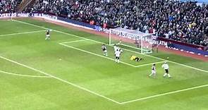 Stewart Downing's first league goal for Villa against Burnley
