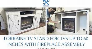 Twin Star Home Cottonwood 55" TV Stands with Electric Fireplace Assembly (Lorraine TV Stand TVs 55")